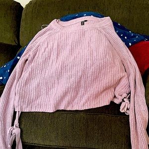 Cropped knit sweater